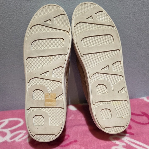 Prada Slip On Tan Suede Loafer,  Size 37.5 - Picture 6 of 7